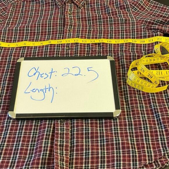 Saddlebred Plaid Button Down Flannel Shirt Size M Long Sleeve Casual Cotton - Picture 7 of 8